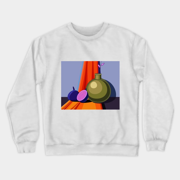 Bright still life with figs Crewneck Sweatshirt by Gerchek